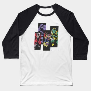 Super Heroes Design Baseball T-Shirt